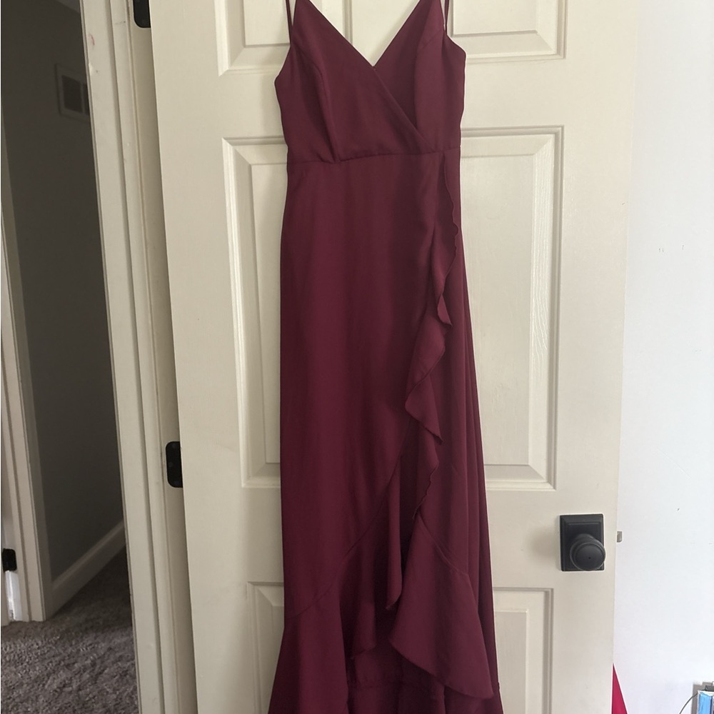 Elegant Burgundy Evening Dress lulus